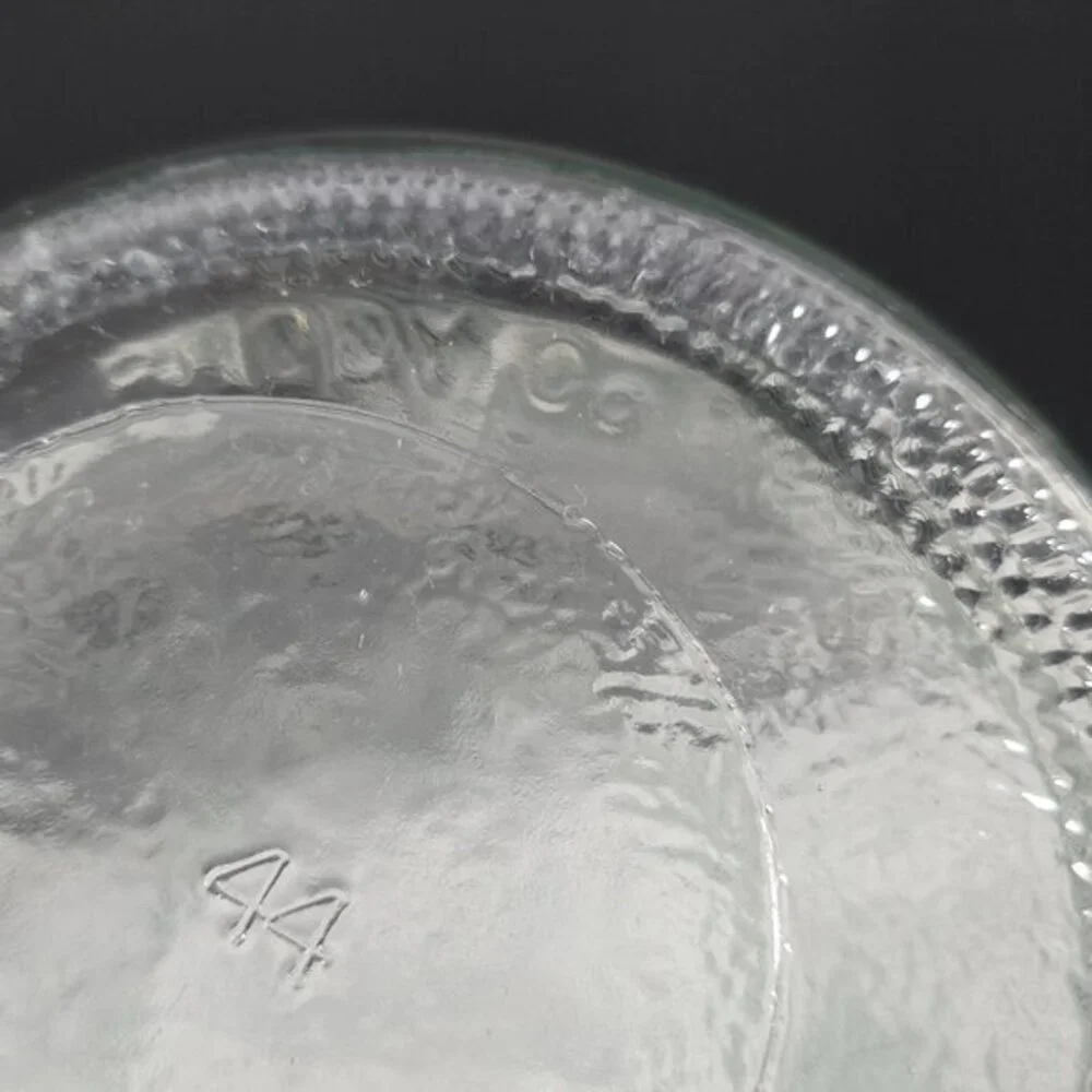 Vintage‎ Brody Co Clear Glass Vase Raised Wheat Stalk/Feather Pattern